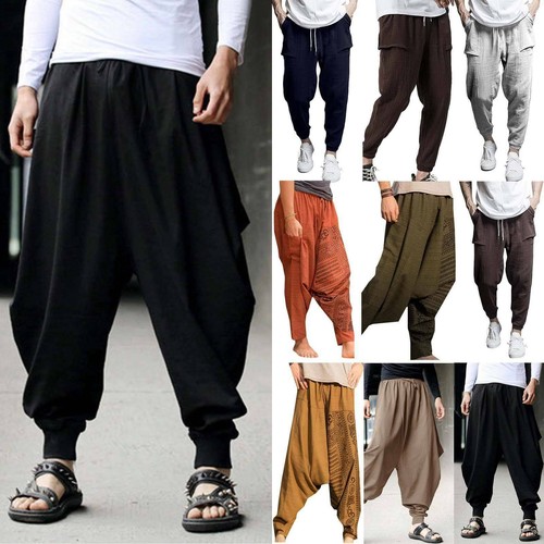 Mens harem yoga - pants, hippie