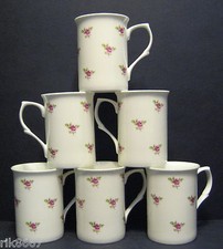 Set Of 6 Mugs Dot Rose (Green