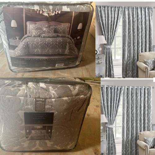 Luxury silver bedspread set - luxury,