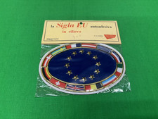 LAMBRETTA VESPA ORIGINAL 60s " EU " 5"Inch STICK ON BADGE  NOS FALBO VIGANO ULMA