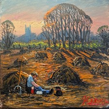 Wonderful James Downie Oil Painting 'Long Days' Marvellous Oil On Canvas