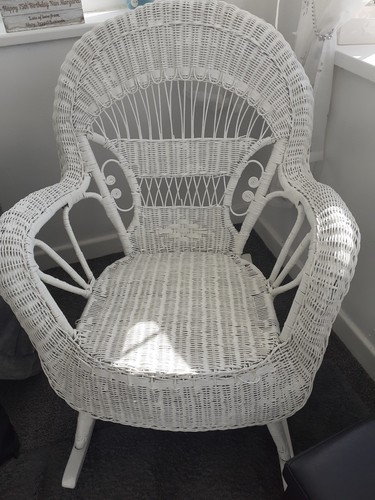 White cane nursing chair - chair,