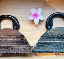 New! Beautiful Bamboo Bag,Wooden Handles,Cotton Lined, Just So Fabulous & Cute!