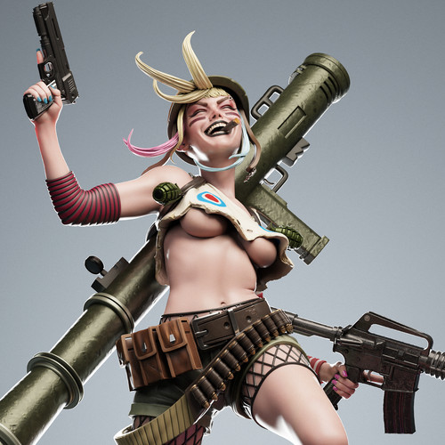 Tank girl unpainted model kit - unpainted,