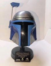 ⭐️Master Replicas StarWars .45 scale Jango Fett Helmet /w Stand Custom Plaque⛑️