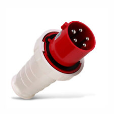 63AMP Red 3P4P5P Waterproof 3Phase Socket Plug Appliance Inlet IP67 Hook-Ups