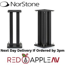 Open Box Pair Of Norstone Stylum Square 600mm Heavy Duty Speaker Stands Black