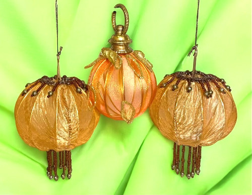 Lot gold organza pumpkin - gold,
