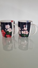 Joules Floral Mugs x 2. Bone