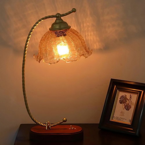 Vintage table lamp with - table,