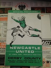 Newcastle United V Derby County 27/3/71 1971 Match Programme