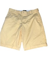 M&S Blue Harbour Yellow Stormwear shorts pockets zip fly W34” which Expands VGC