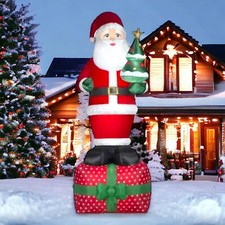 Gemmy Luxe Santa on Gift Box