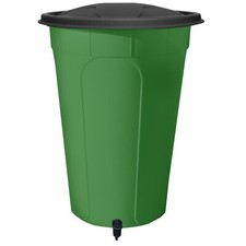 200 LITRE GREEN WATER BUTT WITH TAP & LID WATERBUTT WATER STORAGE 