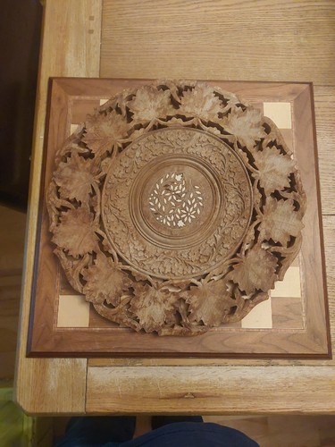 Vintage circular hand carved - circular,