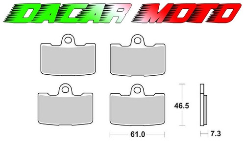 Sintered front brake - 4x, pads