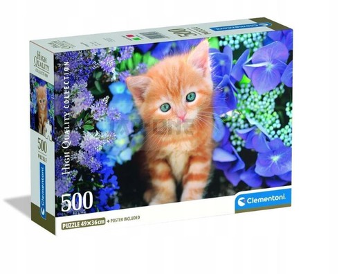 Clementoni 500pc ginger cat - clementoni,