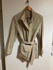 Vintage MUJI Long Cotton Coat Size 8
