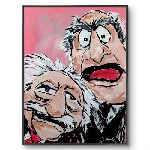 Swhite original painting 9x12 - original,