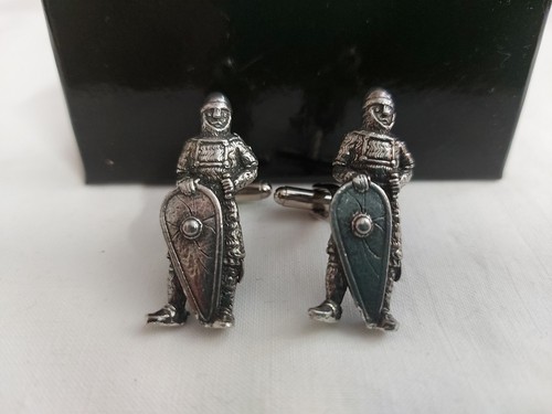 Pewter cufflinks norman - pewter,