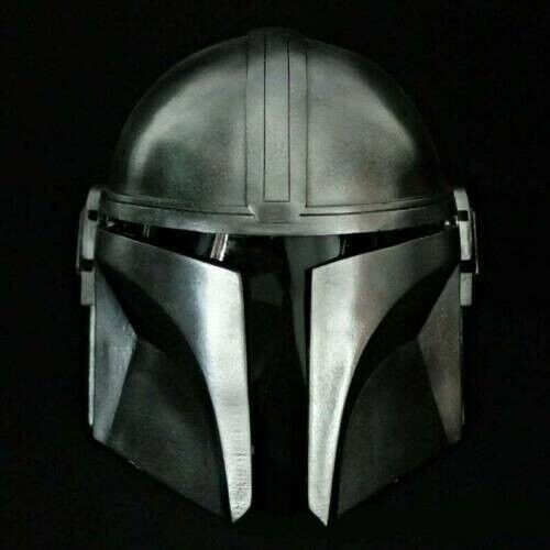 Steel mandalorian helmet - mandalorian, larp