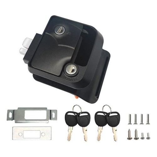 Black trailer entry - rv, door