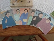Sumo Nishiki-e Style Postcards