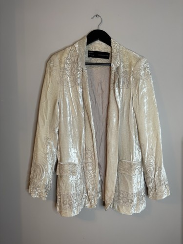 Zara cream velvet paisley - zara,