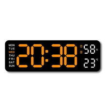 Digital Big Jumbo Wall Clock LED Alarm Clock & Calendar Temperature Desk Clocks