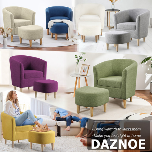Upholstered armchair linen - upholstered,