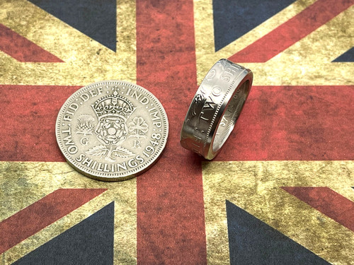 Coin ring handcrafted from - ring,