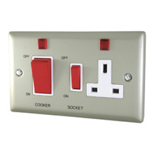 Volex Satin Chrome 45A Cooker