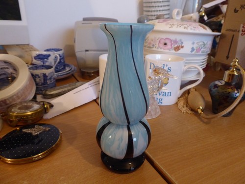 Art glass blue - blue, black