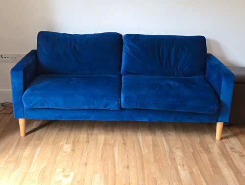 Dunelm jacob blue velvet - blue,