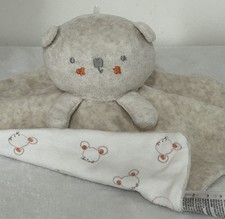 Mothercare bear comforter soft toy cream teddy beige blankie VGC