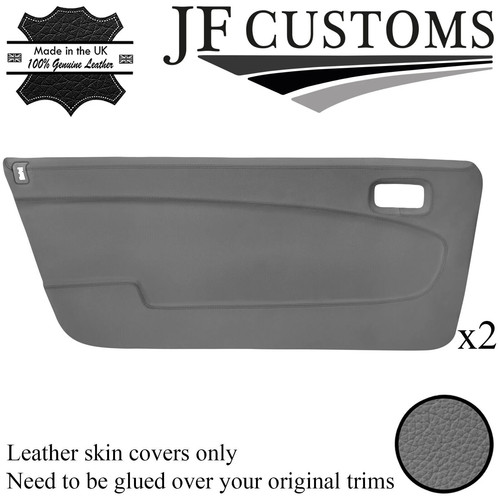 Grey leather front door - leather, 2x