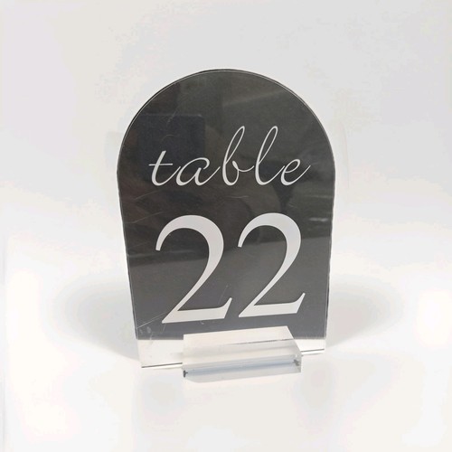 Acrylic arch table - acrylic, numbers
