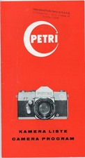 Brochure PETRI FLEX 7 / V6 / FT PETRI RACER & SEVEN S Camera Brochure (Y6202