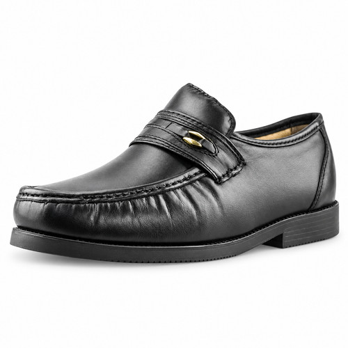 Mens black leather - black,