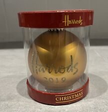 Harrods Bauble 2019 Gold Glass Box