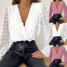 UK Women Floral V Neck Blouse