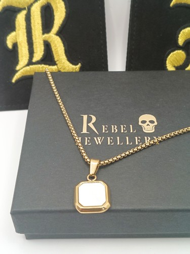 18k gold mens pendant necklace - gold,