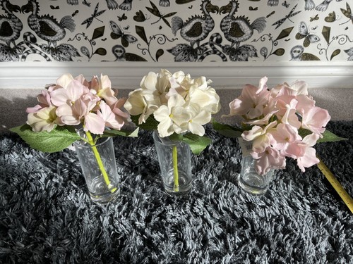 Three glass flower bouquets - flower,