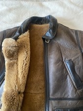 Leather Sheepskin Mid length  Bomber Jacket RAF Aviation Original Cirrus Brand
