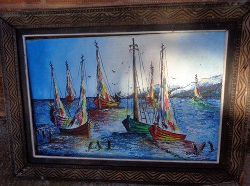 Vintage painting oil on - painting:,