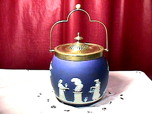 Jasperware blue biscuit - "jasperware",