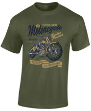 RETRO POWER MOTORCYCLE MENS T SHIRT MOTORBIKE BIKER CLOTHING SPEEDWAY TOP