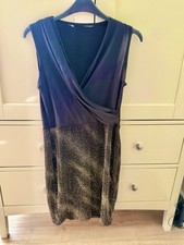 Dorothy Perkins petite black wrap glitter dress
