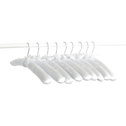 10pcs white padded satin - white,
