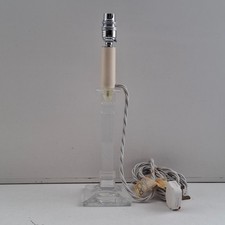 Glass Square Candlestick Lamp